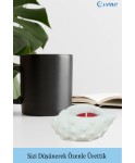 Beyaz Mumluk Şamdan 3 Adet Tealight Uyumlu Deniz Kabuğu Mum Model